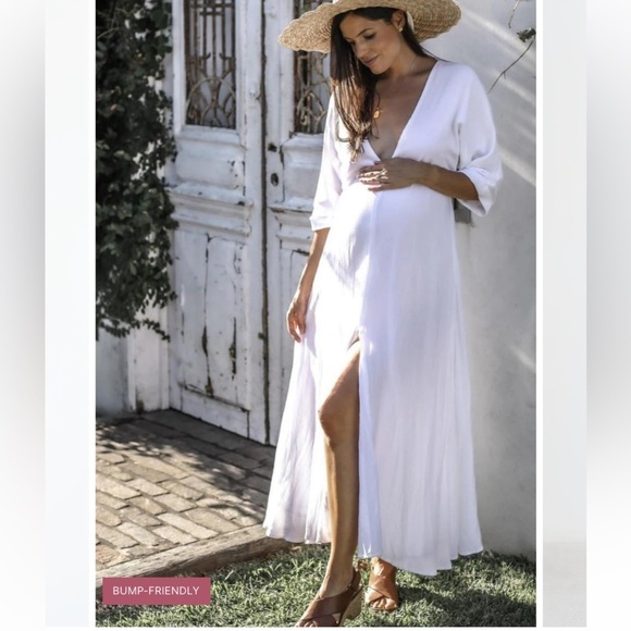 Maxi Dress with Bell Sleeves and Empire Waist - Picture 2 of 10